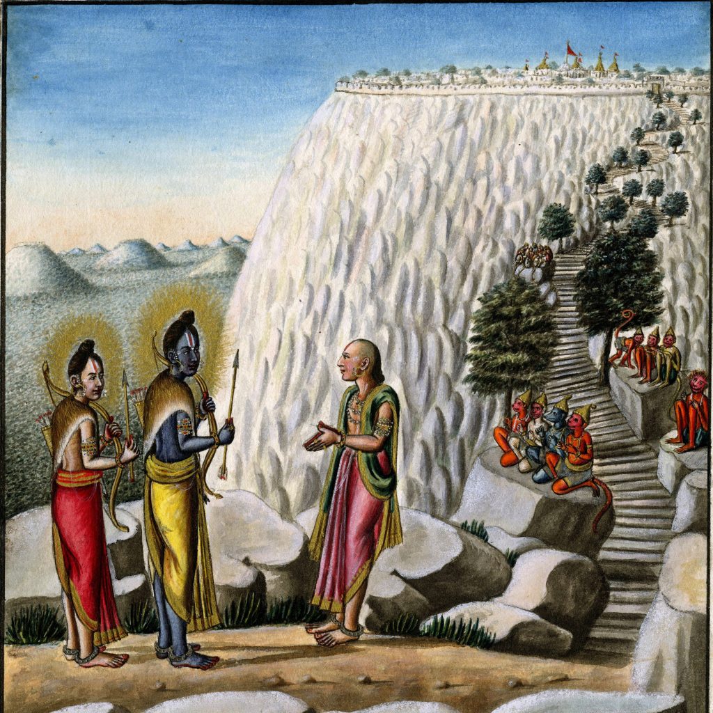 Хануман знакомится с Рамой и Лакшманом